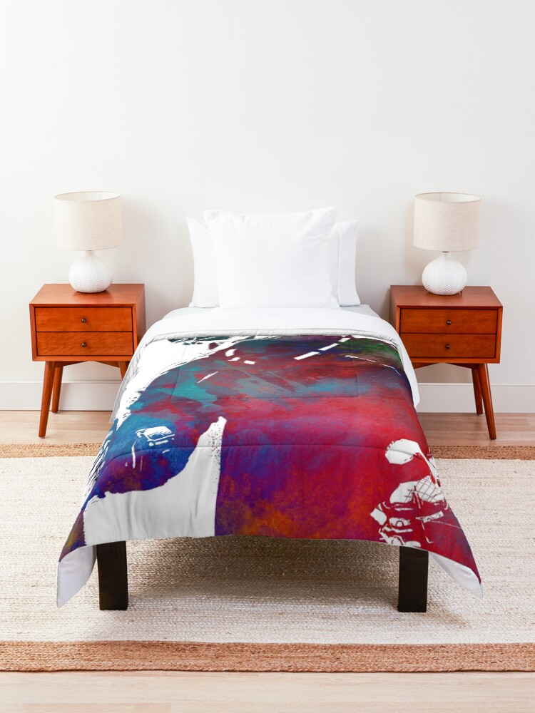 Alternate view of lacrosse sport art #lacrosse #sport Comforter