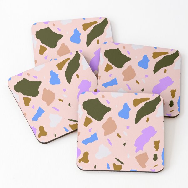 Item preview, Terrazo Pink, purple, blue and browns designed and sold by GraphicsbyNel.
