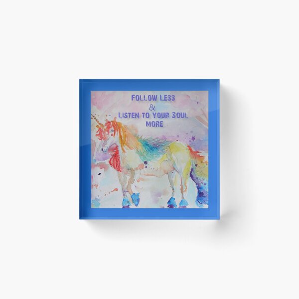 Item preview, Unicorn Watercolor Painting - Listen to Your Soul designed and sold by Sarah  Rajkotwala.
