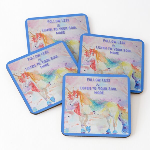 Item preview, Unicorn Watercolor Painting - Listen to Your Soul designed and sold by Sarah  Rajkotwala.