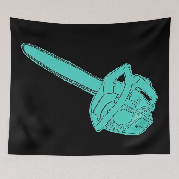 Item preview, Sketchy Chainsaw - Teal designed and sold by MOREDANKMEMES.