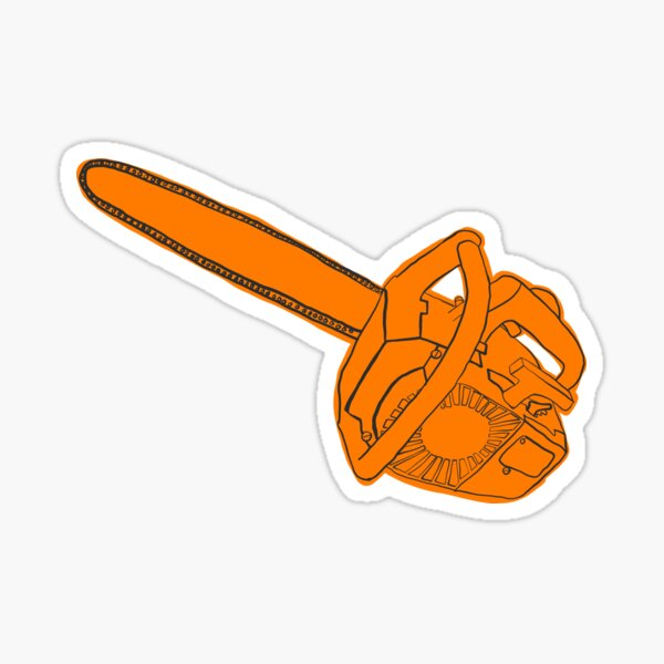 Item preview, Sketchy Chainsaw - Orange designed and sold by MOREDANKMEMES.