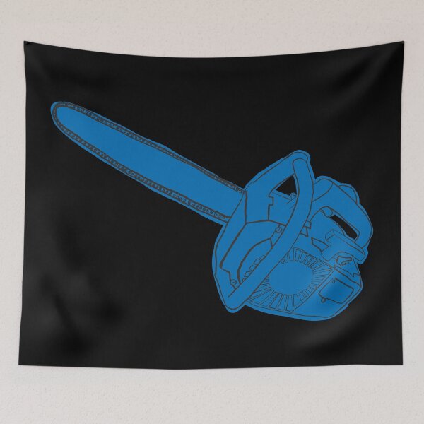 Item preview, Sketchy Chainsaw - Blue designed and sold by MOREDANKMEMES.