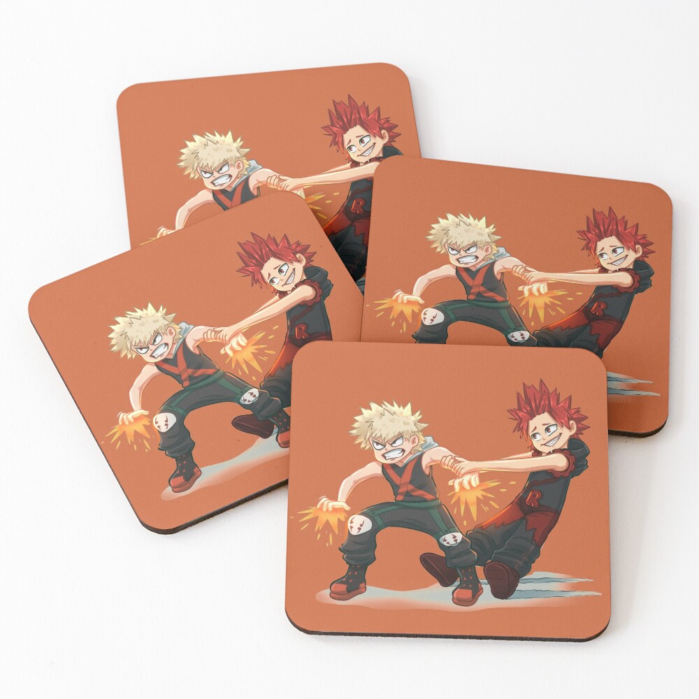 "Onesie Bakugo & Kirishima" Coasters (Set of 4) for Sale by Rainjeanne