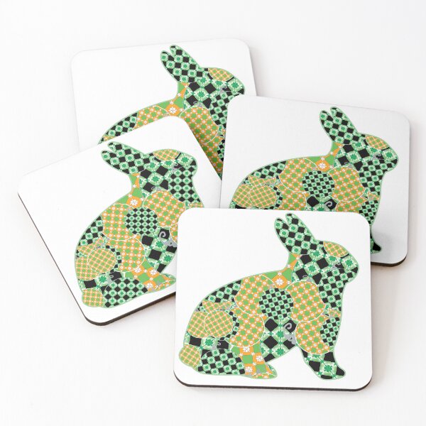 Item preview, Christmas Bunny Rabbit Patchwork Ornaments designed and sold by Marianne Campolongo.