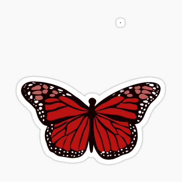 udeladt Kunstig charter Red Butterfly" Sticker for Sale by Rach-Eliza | Redbubble