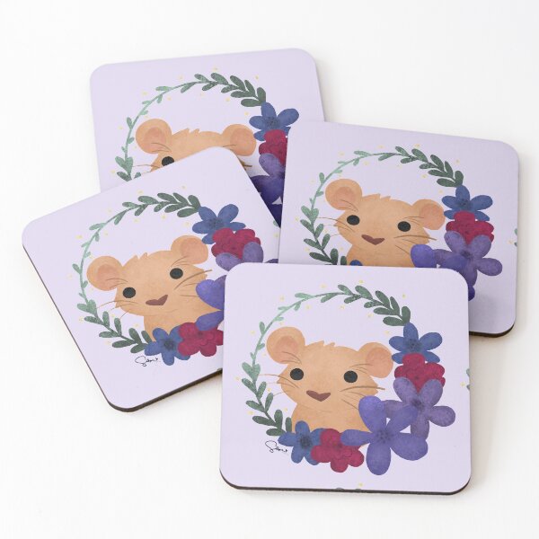Item preview, hamster in a ring of flowers designed and sold by lavendher.