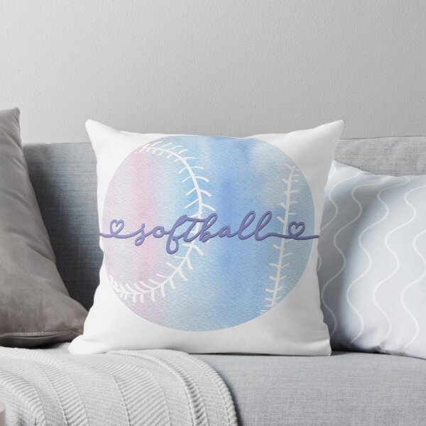 Aperçu de l'œuvre J'adore le softball dans les aquarelles pastel esthétiques. créée et vendue par The-Goods.