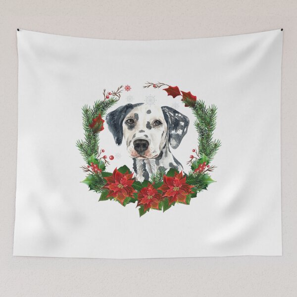 Item preview, Dalmatian dog in a Christmas Wreath Christmas Gift for Dalmatian dog Owner / Lover designed and sold by YuliyaR.