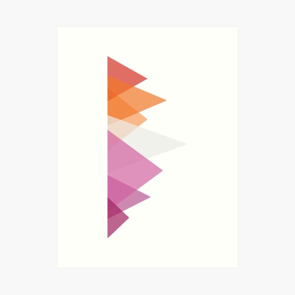 Triangles, Lesbian (orange) Art Print