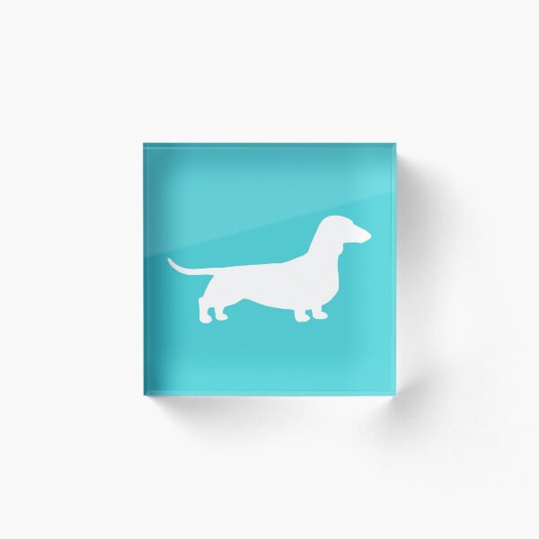 Dachshund Silhouette(s) | Wiener Dog | Smooth Coated Doxie Acrylic Block