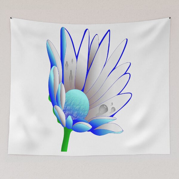Item preview, Digital vivid blue daisy designed and sold by Loveinnerself.