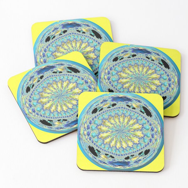 Item preview, Blue and Yellow Circles Orb designed and sold by Elisabeth Lucas.