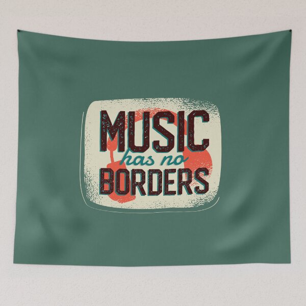 Item preview, Music Design : "Music has no borders " quote  designed and sold by FFelder.