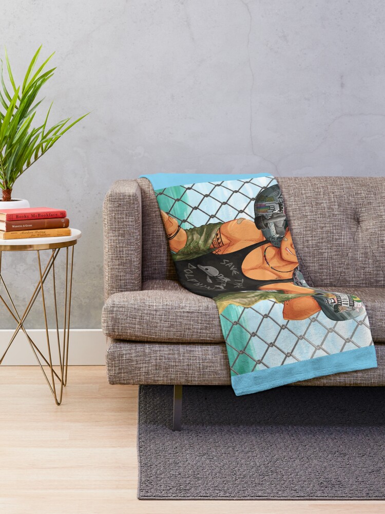 "Punk Percy Jackson 2.0" Throw Blanket for Sale by allarica | Redbubble