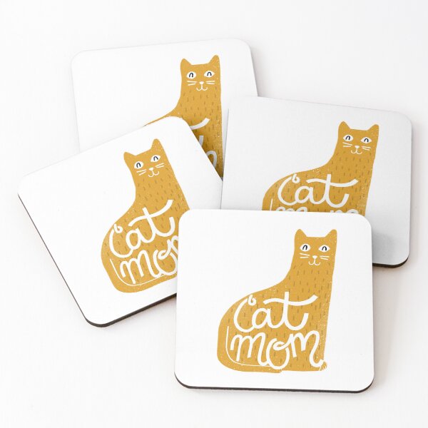 Item preview, Cat Mom in Mustard Yellow designed and sold by latheandquill.