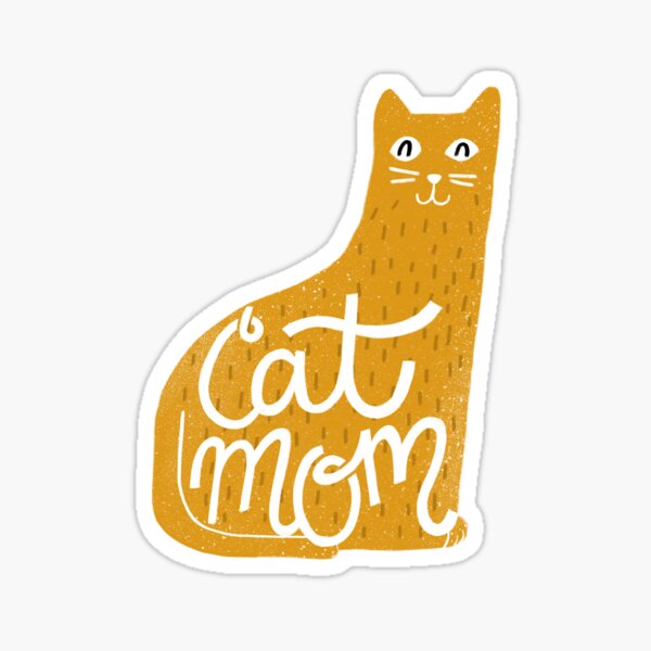 Item preview, Cat Mom in Mustard Yellow designed and sold by latheandquill.