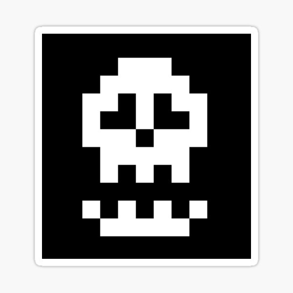 Pixel Art Skull Sticker