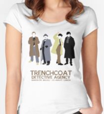 Trenchcoat Detective Agency Women's Fitted Scoop T-Shirt