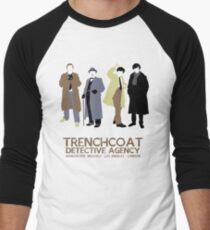Trenchcoat Detective Agency Men's Baseball ¾ T-Shirt