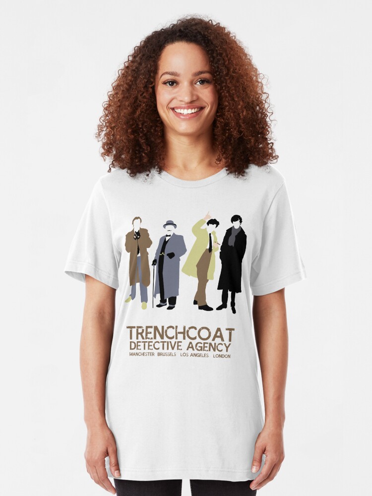 Alternate view of Trenchcoat Detective Agency Slim Fit T-Shirt