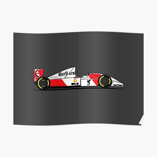 MP4/8 F1 Retro Race Car Poster