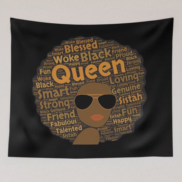 Item preview, Black Queen Words in Afro Sexy designed and sold by blackartmatters.