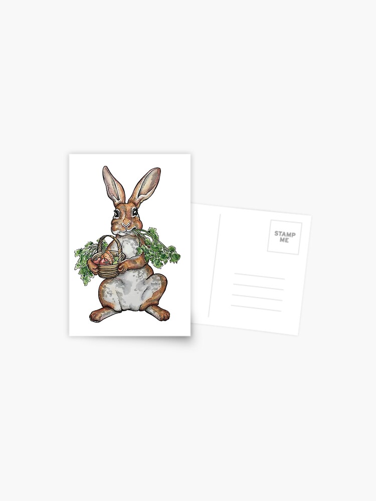 Peter Rabbit Postcard for Sale by Bundjum