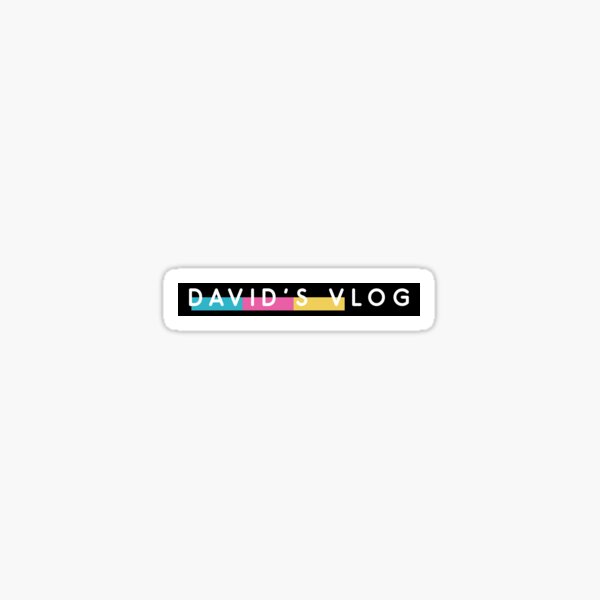 DAVID'S VLOG the beverly collection black DAVID DOBRIK VLOG SQUAD Sticker