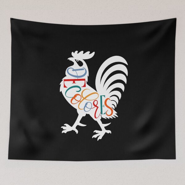 Item preview, Decolores Rooster White Silhouette  designed and sold by Gsallicat.