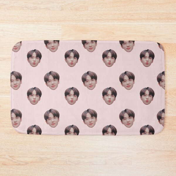 Item preview, Ateez Jongho Head Pattern Bright Pink designed and sold by ateezbts _imagines.