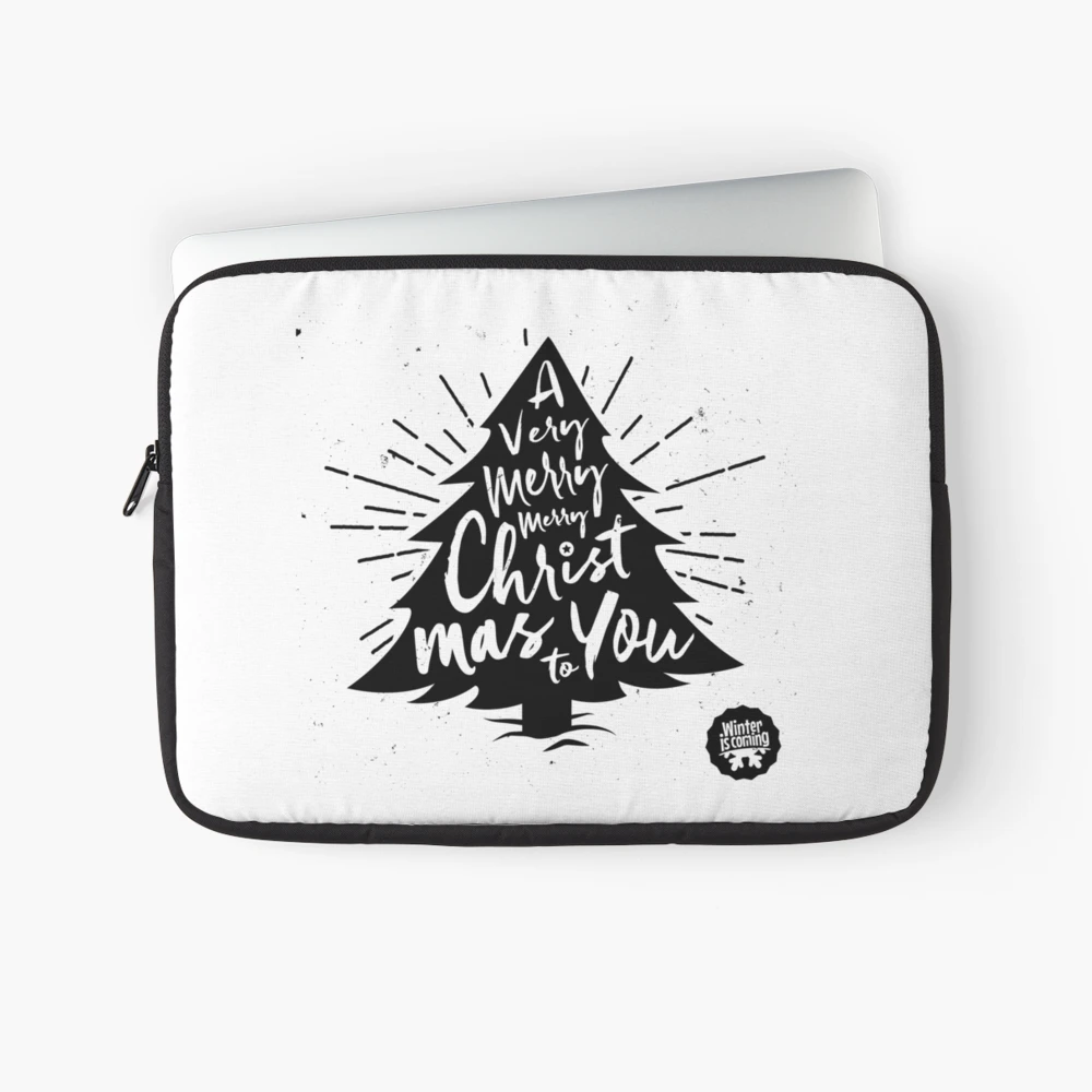Very Merry - Leather Laptop Sleeve