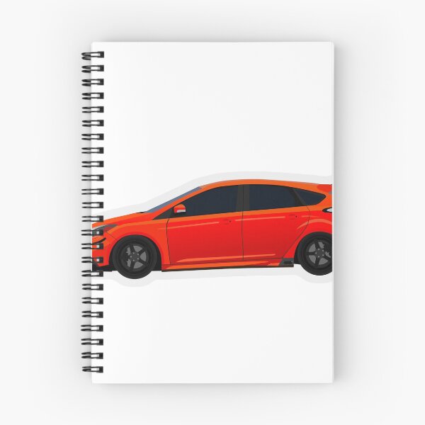 Aperçu de l'œuvre Ford Focus ST Rouge / Orange créée et vendue par MinimalVehicle.