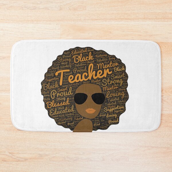 Item preview, African American Teacher Words in Big Afro designed and sold by blackartmatters.
