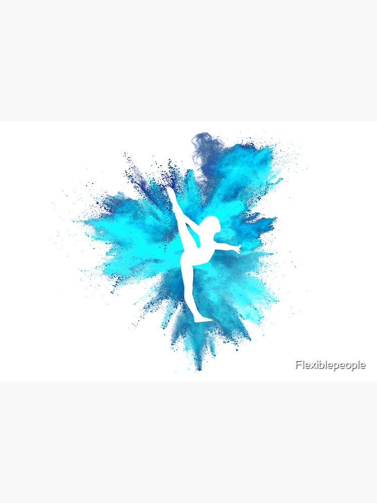 Gymnast Silhouette - Blue Explosion by Flexiblepeople