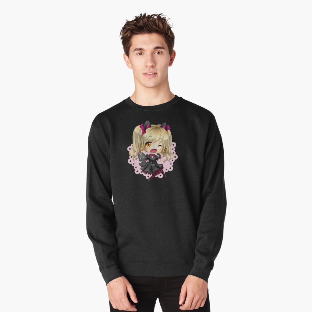 dva black cat hoodie