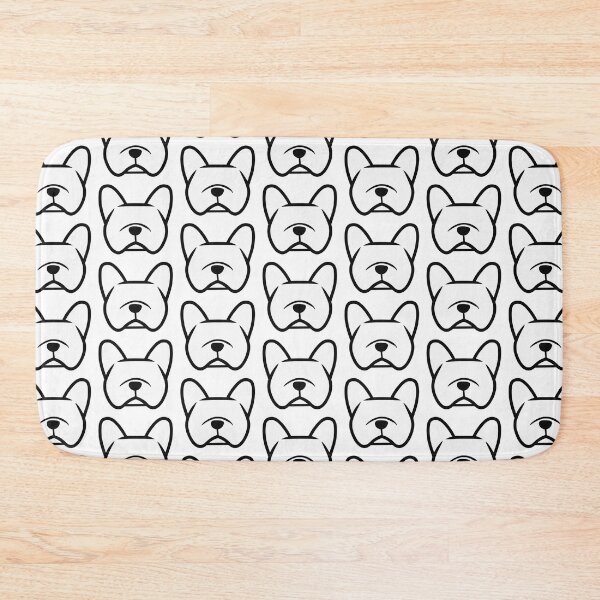 Item preview, Cara de perro Frenchie en negrita en blanco y negro - Bulldog francés clásico designed and sold by smooshfaceutd.