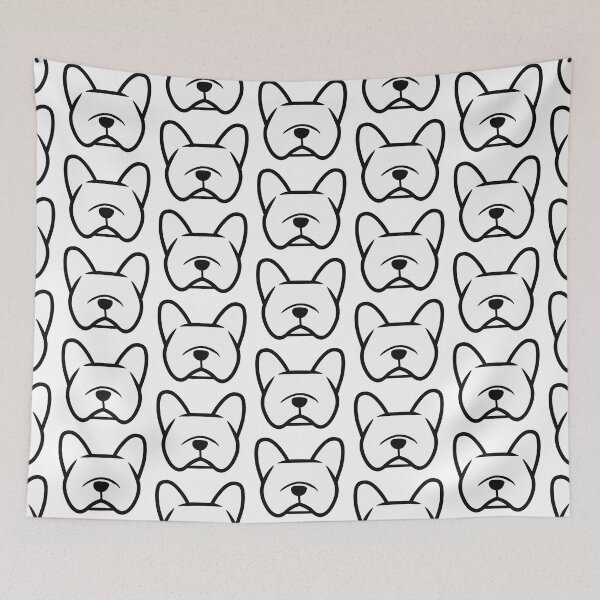 Item preview, Cara de perro Frenchie en negrita en blanco y negro - Bulldog francés clásico designed and sold by smooshfaceutd.