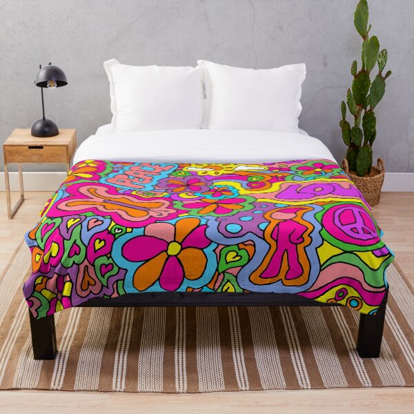 Peace and Love Throw Blanket