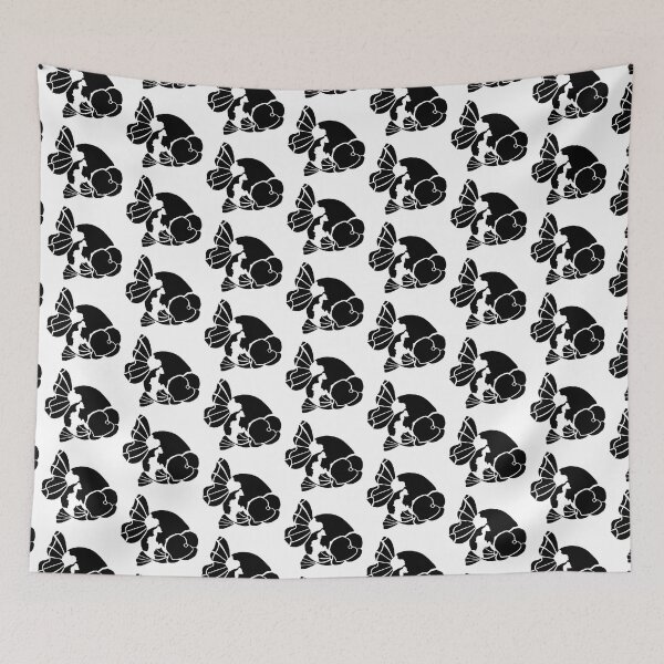 Item preview, Ranchu Black and White SVR Goldfish Logo designed and sold by Nosnah.