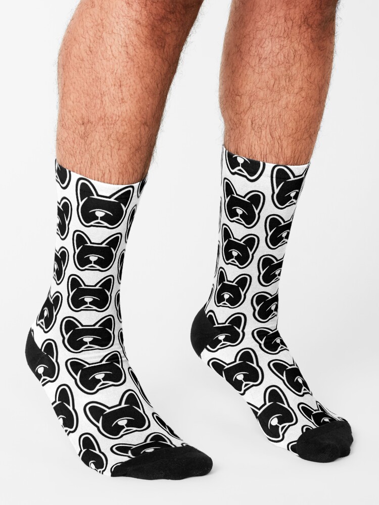 Bouledogue Français Noir Frenchie en noir et blanc Cadeaux Frenchie  Bulldog Chaussettes