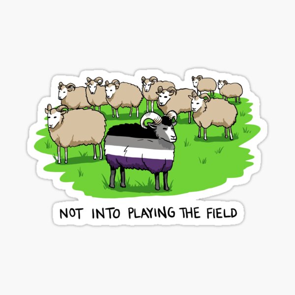 Not Into Playing the Field (Ace Pride Ram) - Queer Zoology Series Sticker