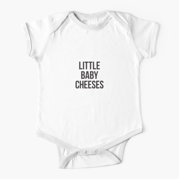 Little Baby Cheeses – Kath and Kim, black type Short Sleeve Baby One-Piece