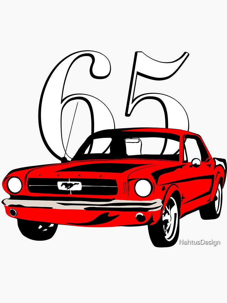 1965 Ford Mustang Classic Car Silhouette Vinyl Decal – S4S Designs