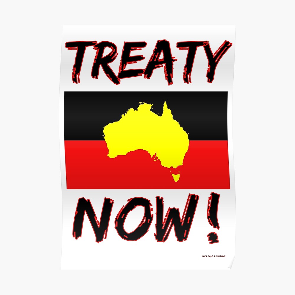 afspejle auroch Fange Treaty NOW! Aboriginal land rights Australia" Sticker by sunrisecoast |  Redbubble
