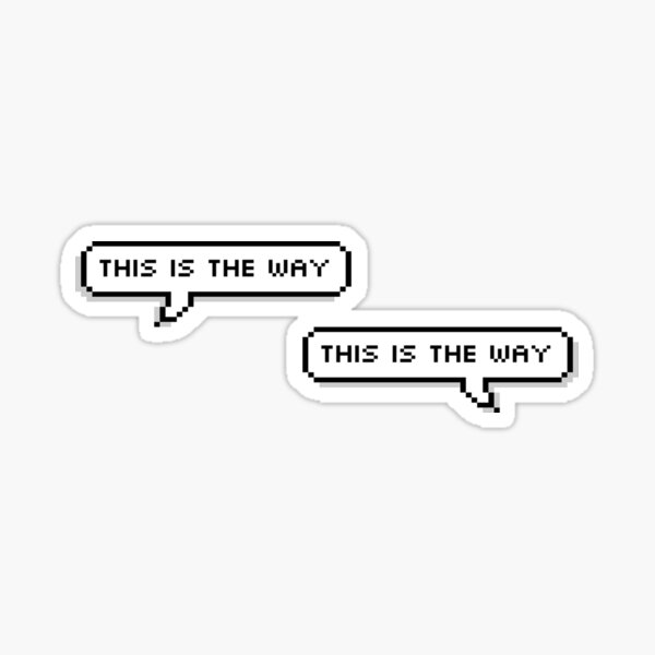 Vista previa del artículo con la obra «Este es el camino - Pixel Text Bubbles Stickers», diseñado y vendido por easykay.