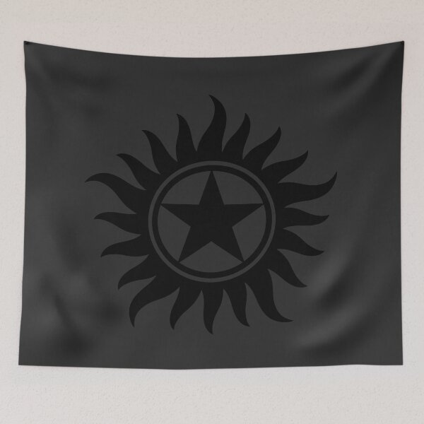 Item preview, Supernatural Anti-possession symbol tattoo style Solid Black designed and sold by Tiffany Johnson.