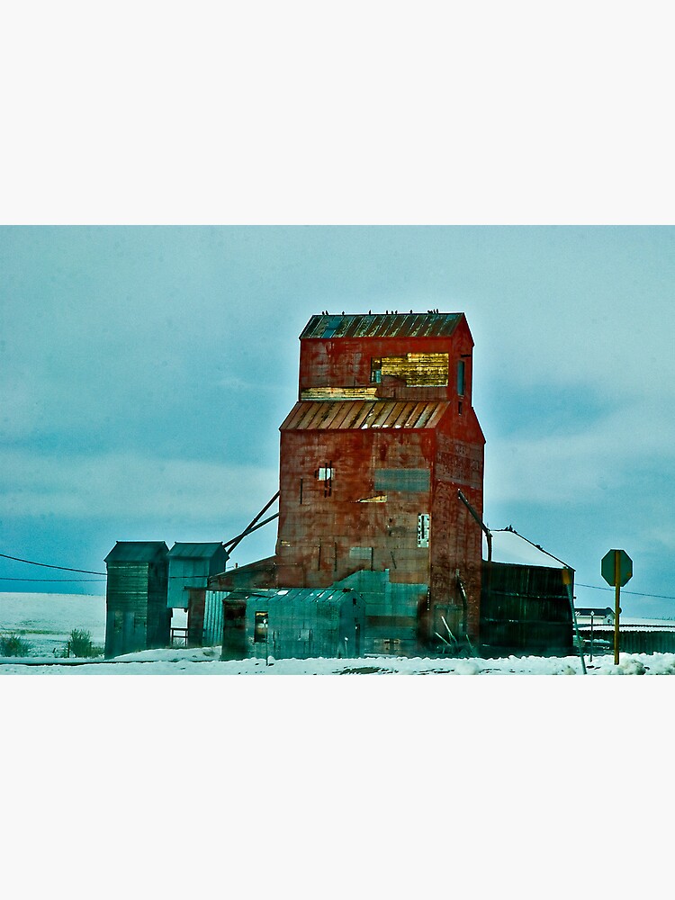 "Grain Elevator, Hilger, Montana" Framed Art Print for Sale by