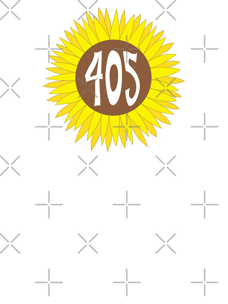 Hand Drawn Oklahoma Sunflower 405 Area Code Baby One Piece By Itsrturn Redbubble