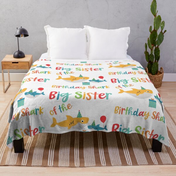 Item preview, Big Sister of the Birthday Shark Cute Matching Party product designed and sold by doodabobs.